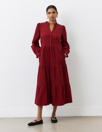 Cord Midaxi Waisted Dress Nobody s Child M S