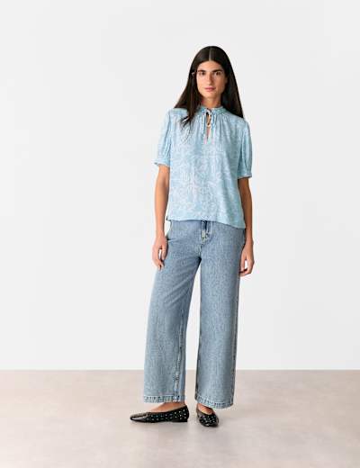 Herringbone Pleated Wide Leg Trousers | RO&ZO | M&S