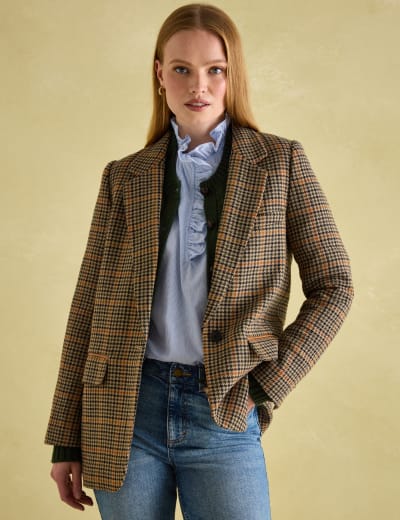 Marks and spencer tweed blazer online