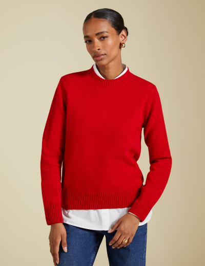 Pure Cotton Cable Knit Roll Neck Jumper Superdry M S