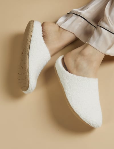 Velvet Square Toe Pump Slippers M S Collection M S