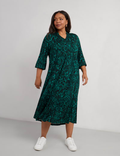 Cotton Rich Embroidered Skater Dress Monsoon M S