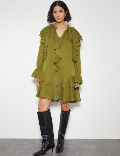 M&s yellow animal print dress shop