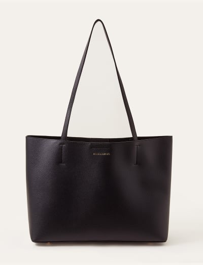 Faux Leather Metal Detail Tote Bag ACCESSORIZE M S