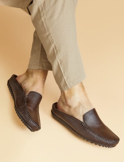 Marks and spencer mens leather slippers new arrivals