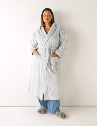 M and s zip up dressing gown sale