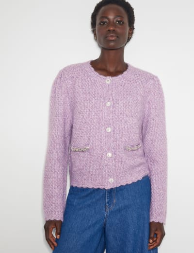 Monsoon lavender tweed coat online