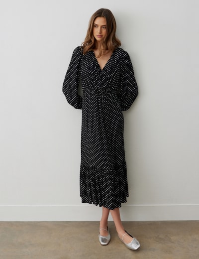 Polka Dot Midaxi Tea Dress M S Collection M S