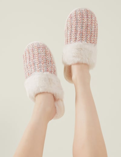 Cable Knit Slipper Boots M S Collection M S