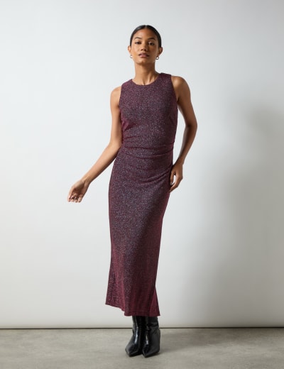 M&s burgundy dress hotsell