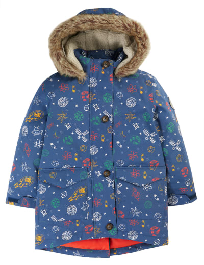 Star Quilted Hooded Coat 3 10 Yrs White Stuff M S