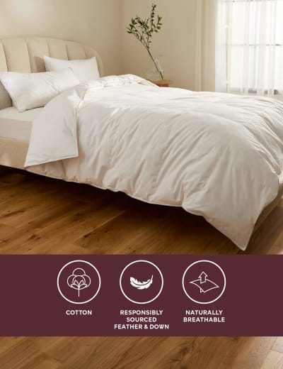 2pk Deluxe Hungarian Goose Feather Down Medium Pillows M S Collection M S