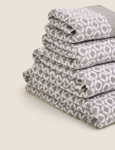 Pure Cotton Damask Jacquard Towel M S Collection M S
