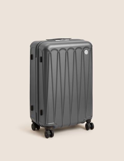 Hybrid 4 Wheel Hard Shell Cabin Suitcase M S Collection M S