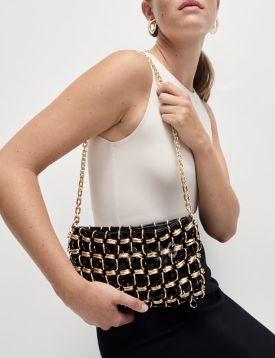 Sequin Top Handle Grab Bag M S Collection M S