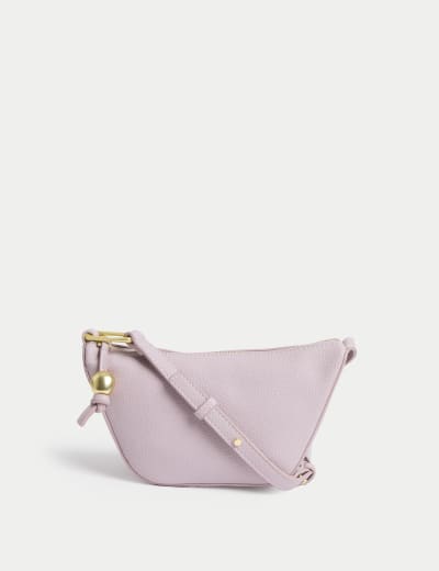 Faux Leather Cross Body Messenger Bag M S Collection M S