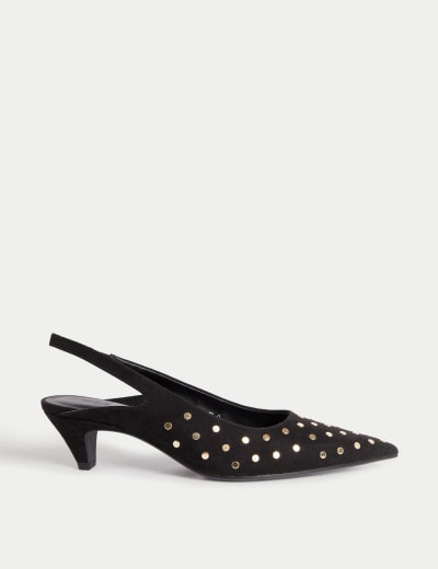 Sparkle Kitten Heel Slingback Shoes M S Collection M S
