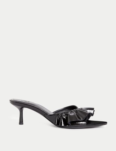 M&s black heeled sandals cheap