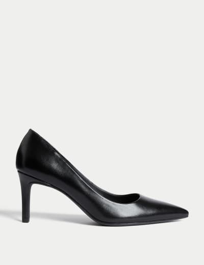 Animal Print Kitten Heel Pointed Court Shoes M S Collection M S