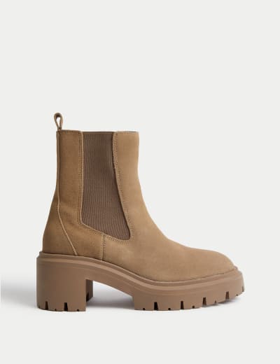Leather Snakeskin Block Heel Ankle Boots Per Una M S