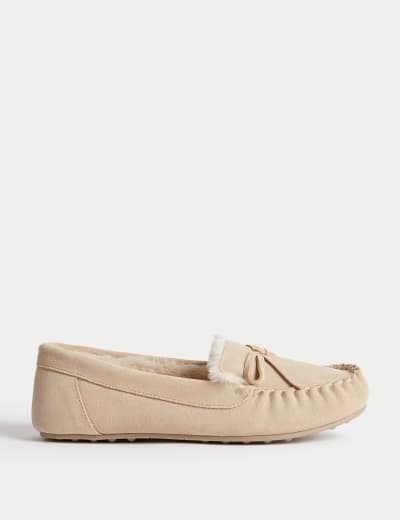 Suede Moccasin Slippers M S Collection M S