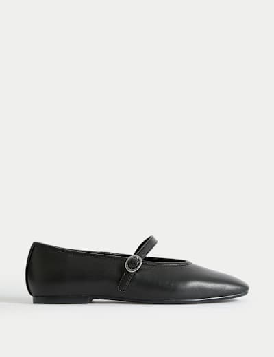 thumbnail image 2 of Linodes Leather Ballet Shoes - Dance Shoes For Kids With Suede Sole (Black, Size 13M) 2 of 11