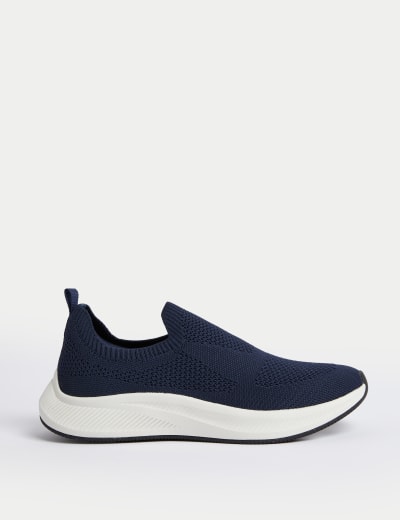 Stretch knit slip on shoes clearance