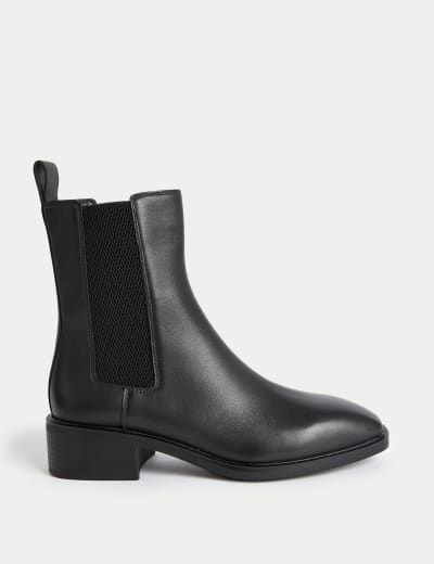 Leather chelsea ankle boots top