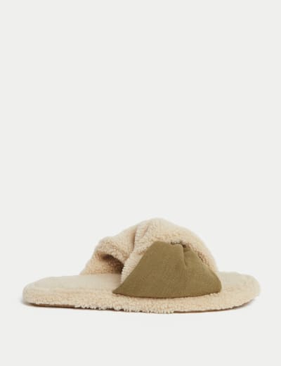 Faux Fur Slipper Boots M S Collection M S