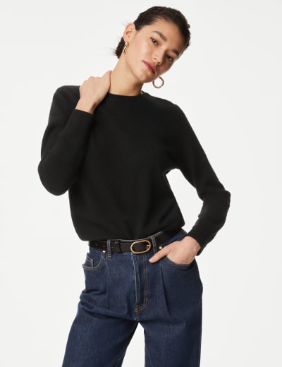 Pure Cashmere Crew Neck Cardigan Autograph M S