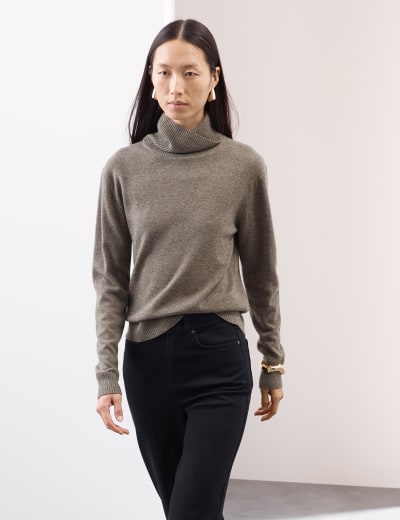 M and s cashmere polo neck hot sale