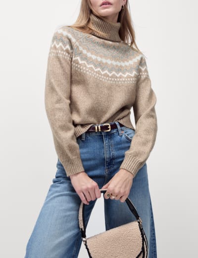Air Yarn Roll Neck Jumper M S Collection M S