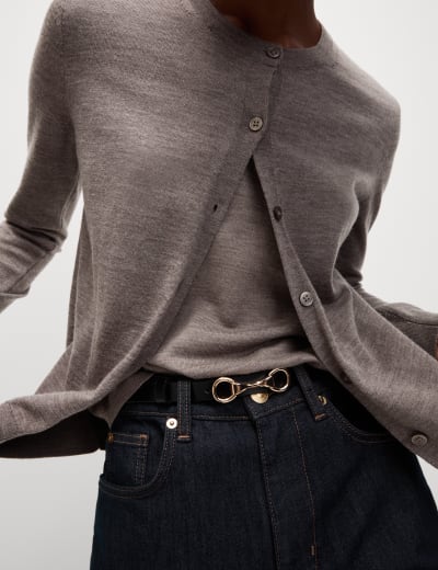 Pure Merino Wool Crew Neck Jumper M S Collection M S