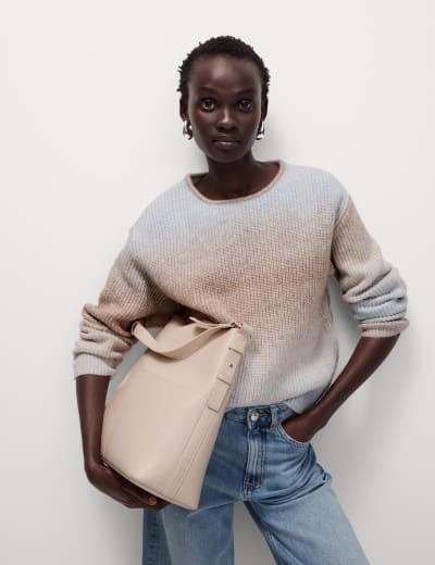 Cable Knit Neck Jumper Per Una M S