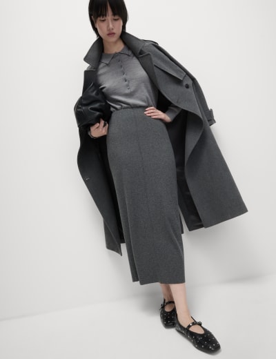 Midi Pencil Skirt M S Collection M S