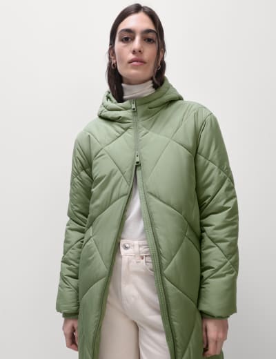 Twill Single Breasted Relaxed Coat M S Collection M S