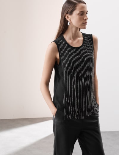 Embellished Top M S Collection M S