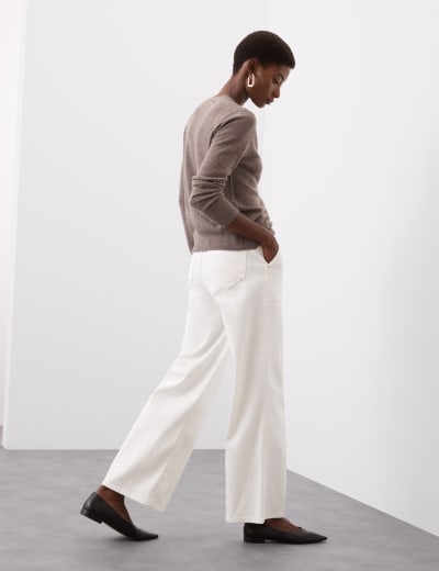 Straight Leg Cropped Jeans Crew Clothing M S