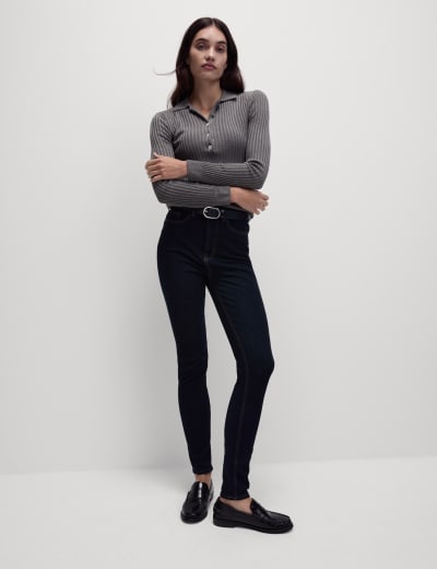 Tencel Blend Mid Rise Super Skinny Jeans M S Collection M S