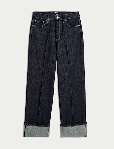 【I AM MARI】Andy Pintuck Wide Denim Pants JJIDAVE JJCOOPER AM 888 NOOS Jeansy o kroju wide | Średni