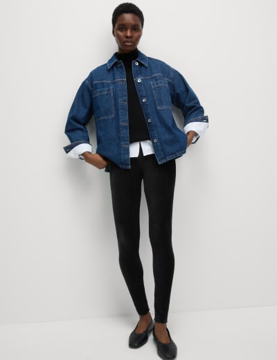 Faux Leather High Waisted Leggings M S Collection M S
