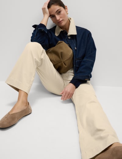 M&s white cropped trousers shop