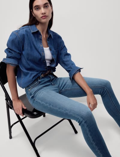 High waist super skinny jeans m&s hot sale