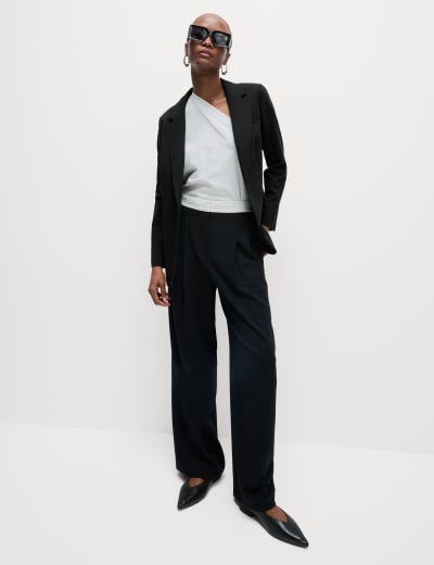 Relaxed Single Breasted Blazer M S Collection M S