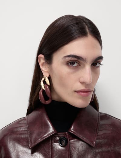Chunky burgundy necklace hotsell