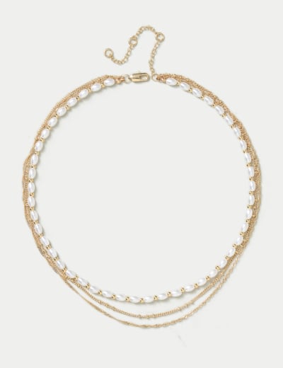Graduated Pearl Necklace M S Collection M S