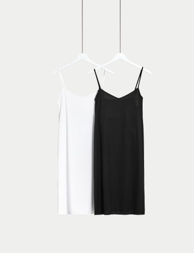 M&s black slip dress clearance