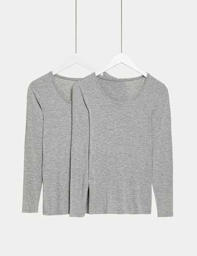 2pk Heatgen Thermal Long Sleeve Tops M S Collection M S