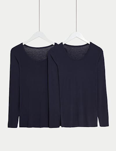 2pk Heatgen Thermal Polo Neck Tops M S Collection M S