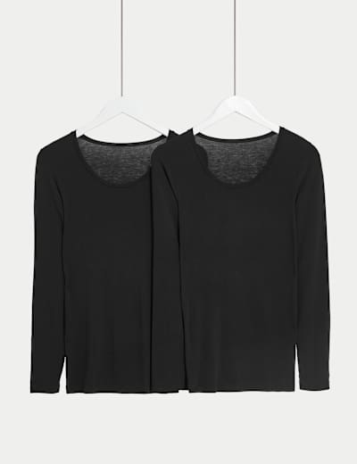 2pk Heatgen Thermal Polo Neck Tops M S Collection M S